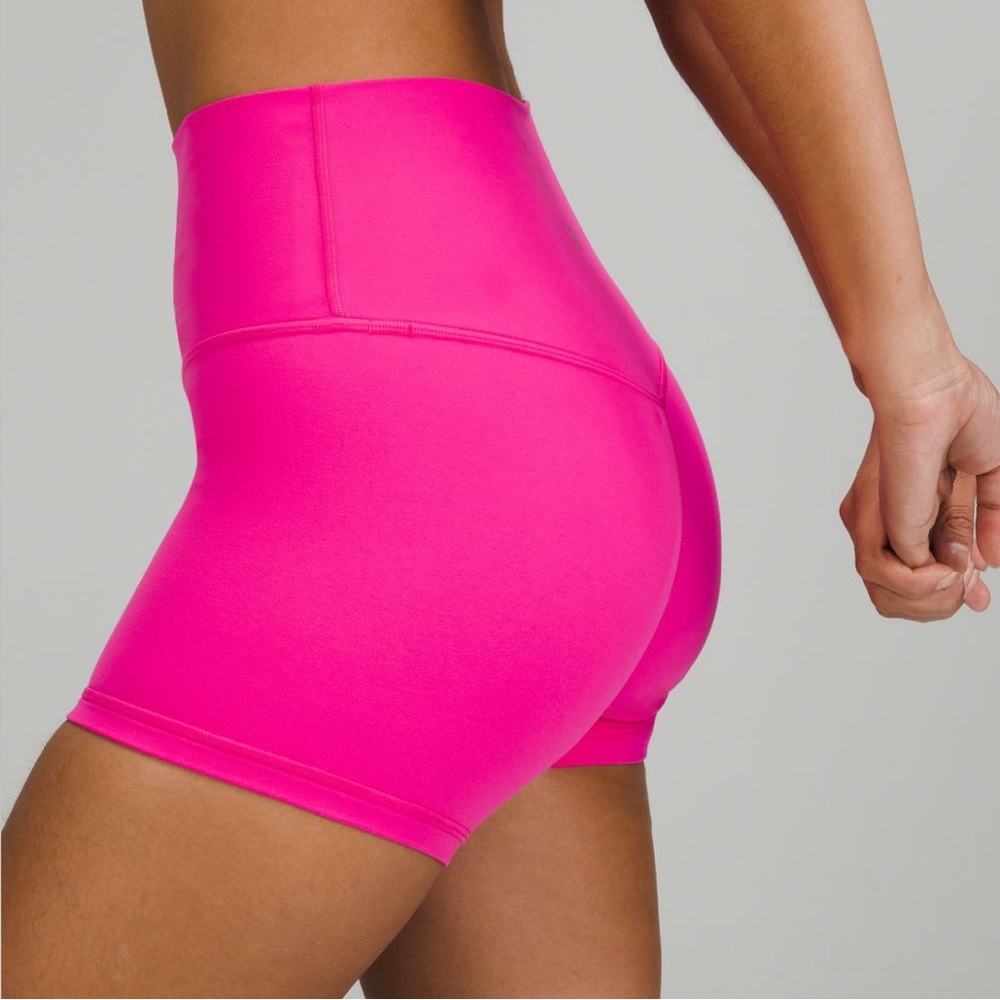 Lululemon Align High Rise Short 4" Sonic Pink Size 10 Sz 10 - Picture 4 of 5